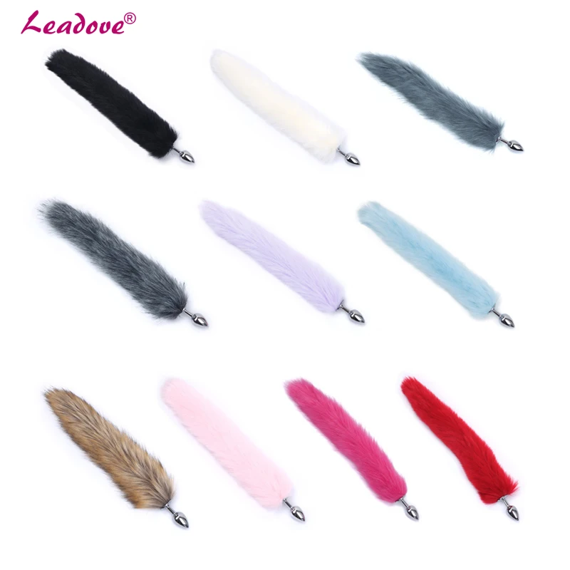 8 Color for Choose 80cm Long Fox Tail Metal Silicone Plug Butt Sex Products Women and Men Cosplay Toys | Красота и здоровье