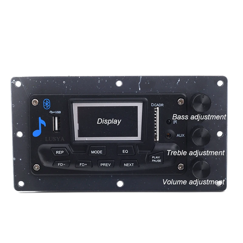 Lusya TPA3116 Bluetooth 50 Вт* 2 streo аудио усилитель доска с цветным экраном Spectrumt для автомобиля DC12V H2-003