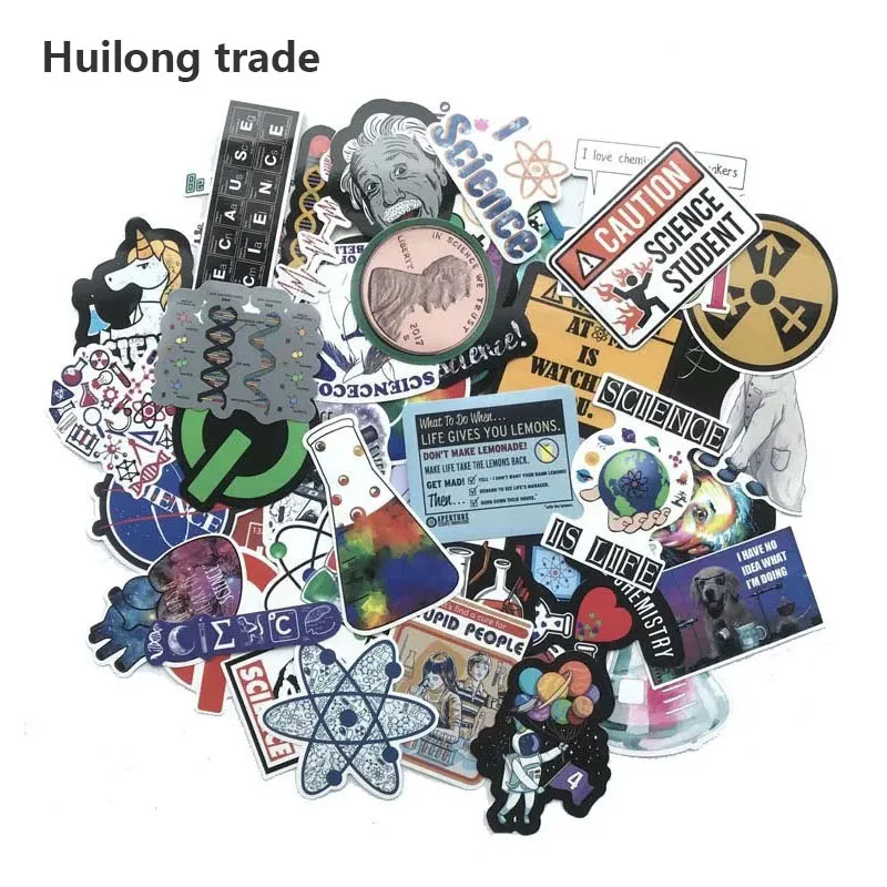 

50 pieces Fashion novelty lab graffiti stickers Waterproof Sticker Personality Dress of Luggage Bicycle Guitar Dress up