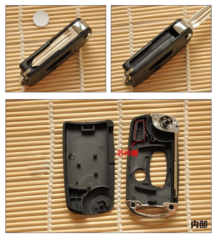 3 Button Right Blade Mitsubishi Lancer-EX Outlander Graqndis  Modified key shell  (8)