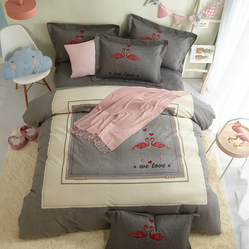 flamingo crib set