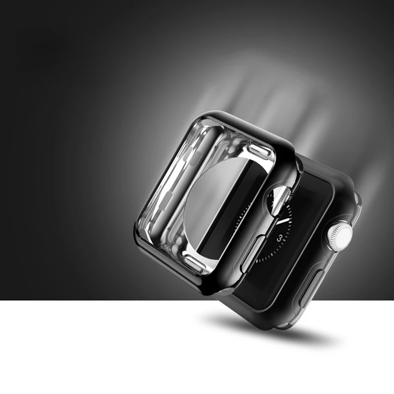 Высокое качество часы мягкий чехол для наручных часов iWatch серии 123 Крышка для Apple Watch 38 мм, 42 мм матовый чувствовать себя и мягкий на ощупь