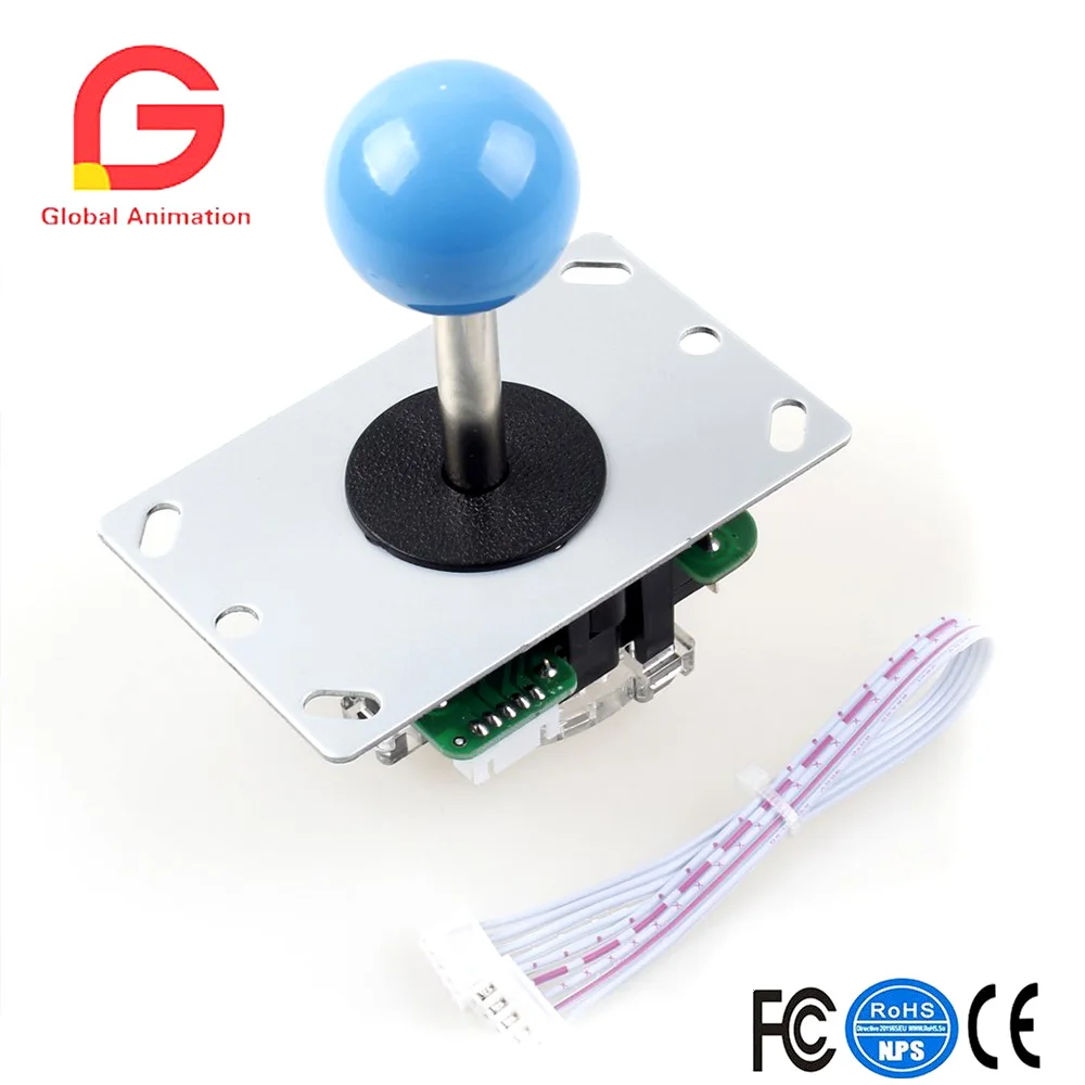 Arcade Game DIY Accessories Kit for PC and Raspberry Pi 5Pin joystick + gilded  LED Illuminated push buttons