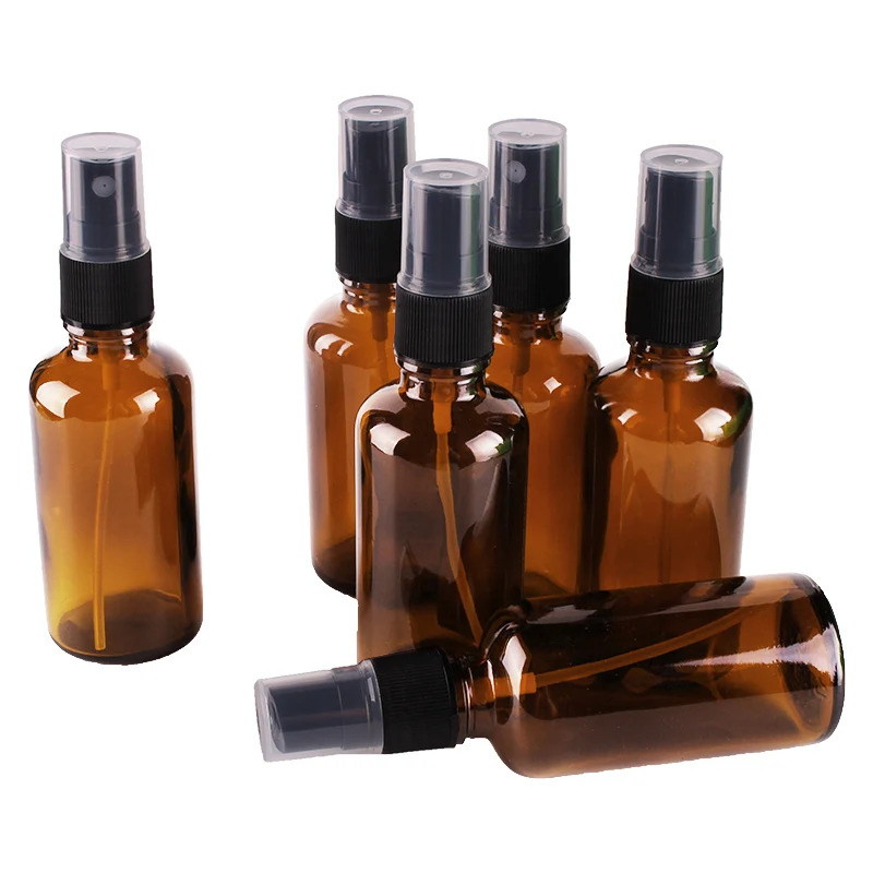 Флакон с распылителем янтарного стекла 6 шт. 50 мл|oil bottle|oil bottle sprayoil sprayer |