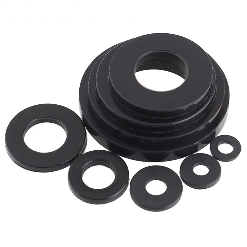 10PCS M3/M4/M5/M6/M8/M10/M12 Black Plus нейлоновая плоская прокладка/пластиковая шайба|flat washer|plastic
