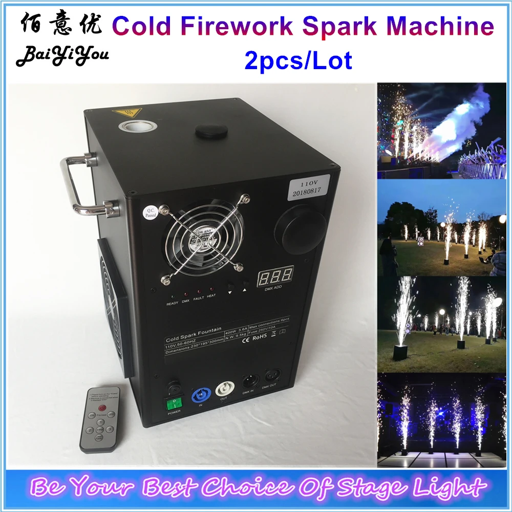 2 шт./лот Новинка 750W пульт DMX управления стадии холодной Spark фейерверк Sparkular машина