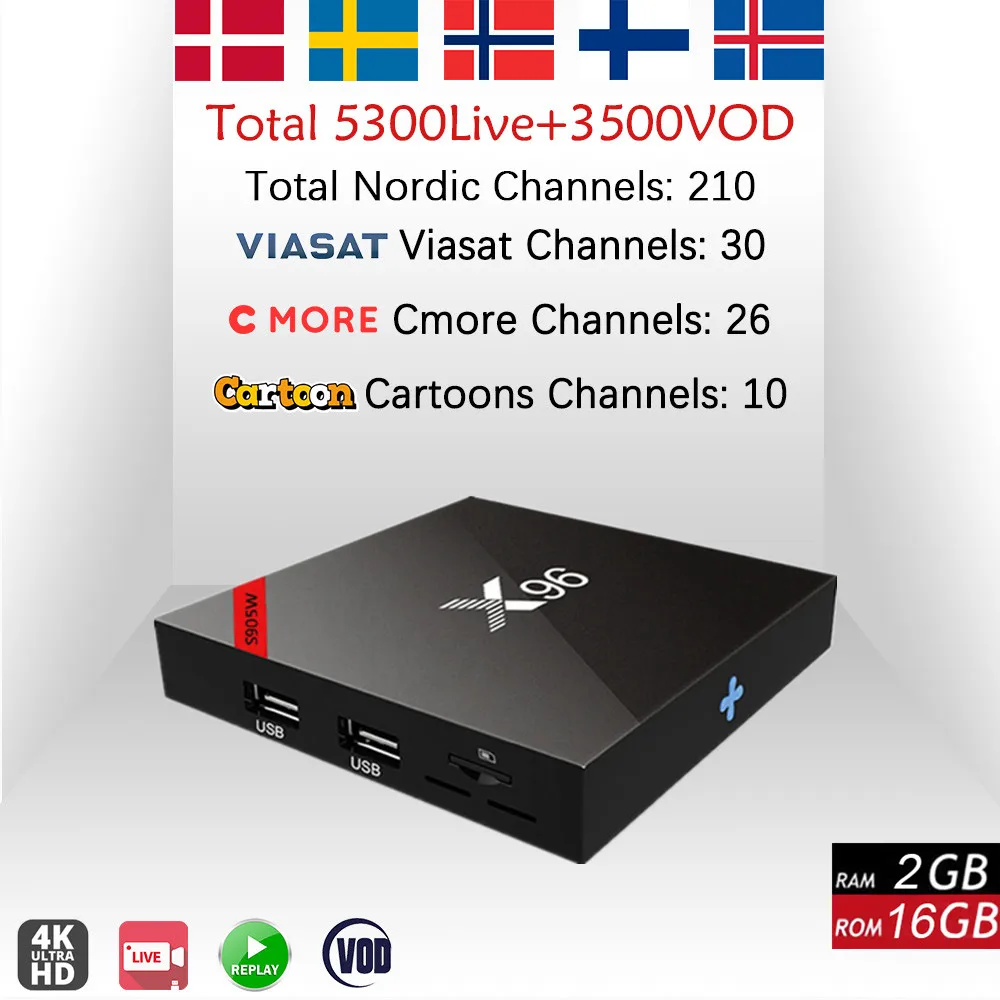 

X96W android tv box 7.1+PRO iptv subscription 5300+Live Europe IPTV Sweden Nordic Israeli Dutch IPTV m3u enigma2 mag smart tv PC