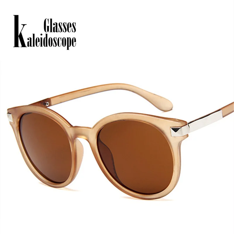 

Kaleidoscope Glasses Round Sunglasses Women Brand Designer UV400 Sun Glasses Retro Reflective Mirror Lens Driving Goggle