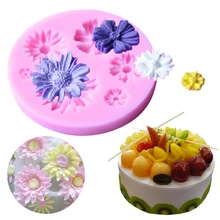 Por Daisy Kitchen Decor Lots From 1pc Daisy Flower Shape Soap Mold Kitchen Accessories Cake Decorating Tools Silicone Fondant Pastry Cooking Baking Pan