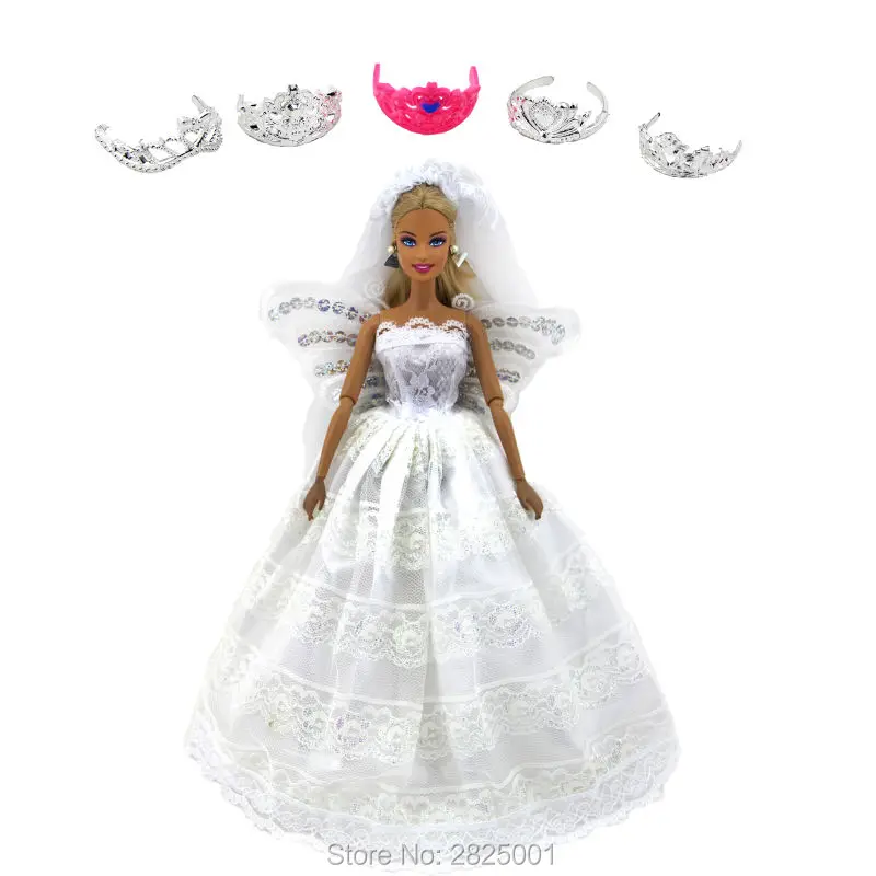 6 Oge Rastgele 5x Taclar 1x Beyaz Straplez Kelebek Elbise Peri Masali Elbisesi Dugun Parti Prenses Barbie Icin Bebek Giysileri For Barbie For Barbie Dollclothes For Barbie Dolls Aliexpress