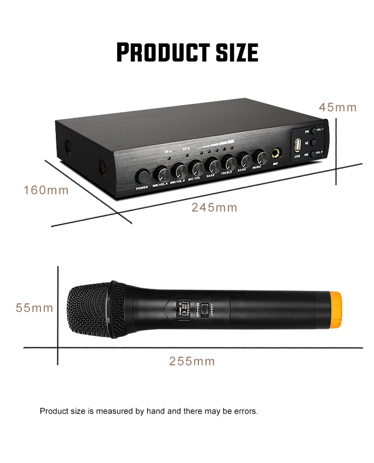 UHF Wireless Handheld Microphone S-16M with