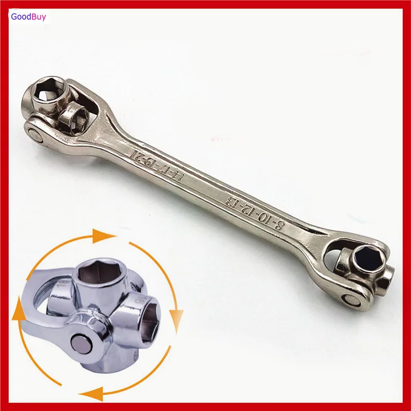 New 8 Size in 1 Rotate Multi Drive 8 Head Hexagon Socket Wrench 8 21mm Multi head Spannerin