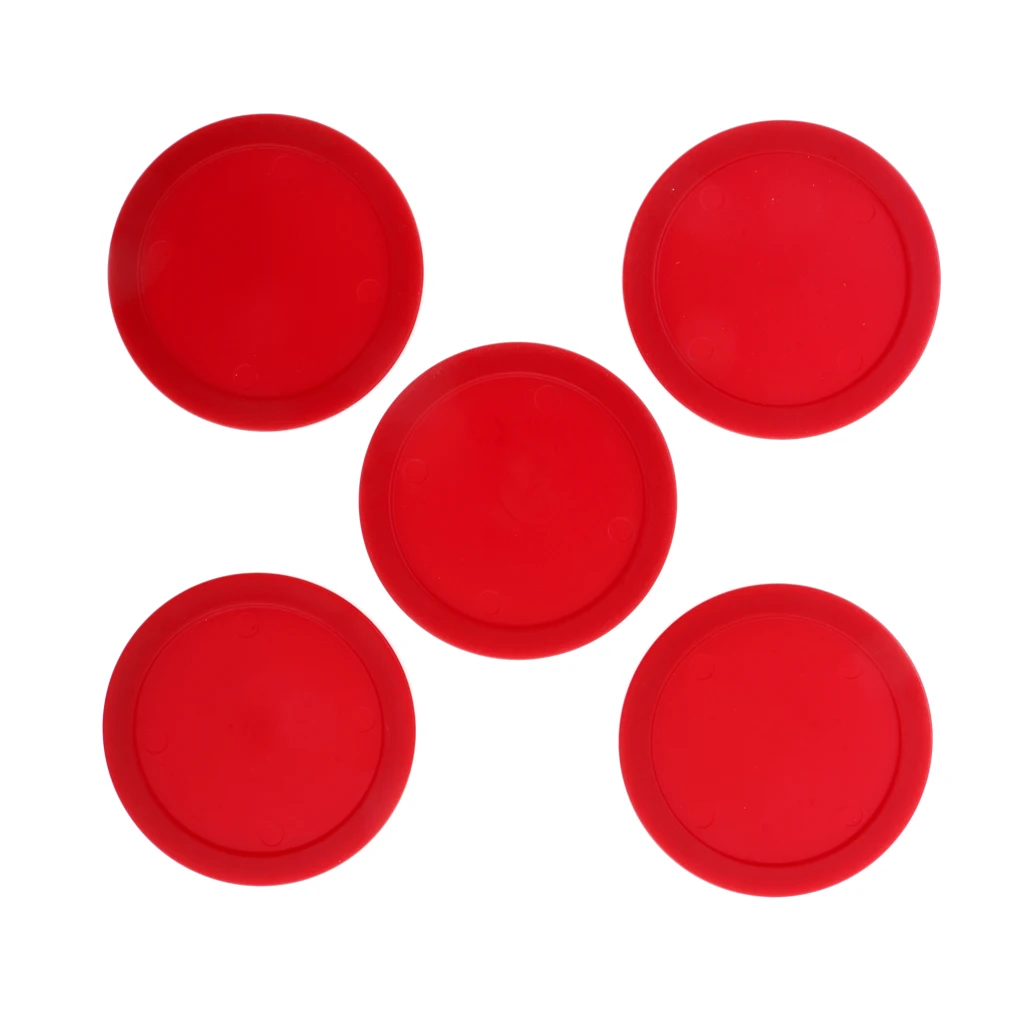 5 Pieces 62mm Durable Plastic Air Hockey Pucks Choice of Colors Entertainment Table Game Standard Air Hockey Pucks Accessories
