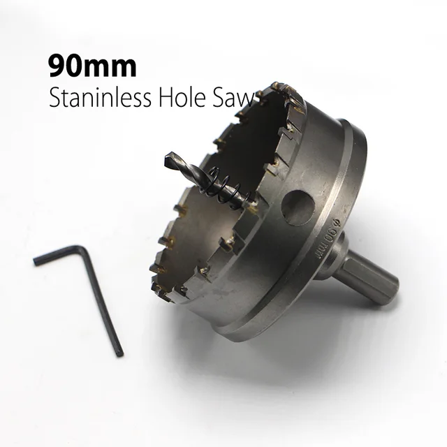 90mm 3 54 Core Drill Bit Hard Alloy Metal Hole Saw Drill Bit For Steel Metal Alloy Cutter Metal Working 90mm 3 54 Core Drill Bit Hard Alloy Metal Hole Saw Drill Bit For Steel Metal Alloy Cutter Metal Working