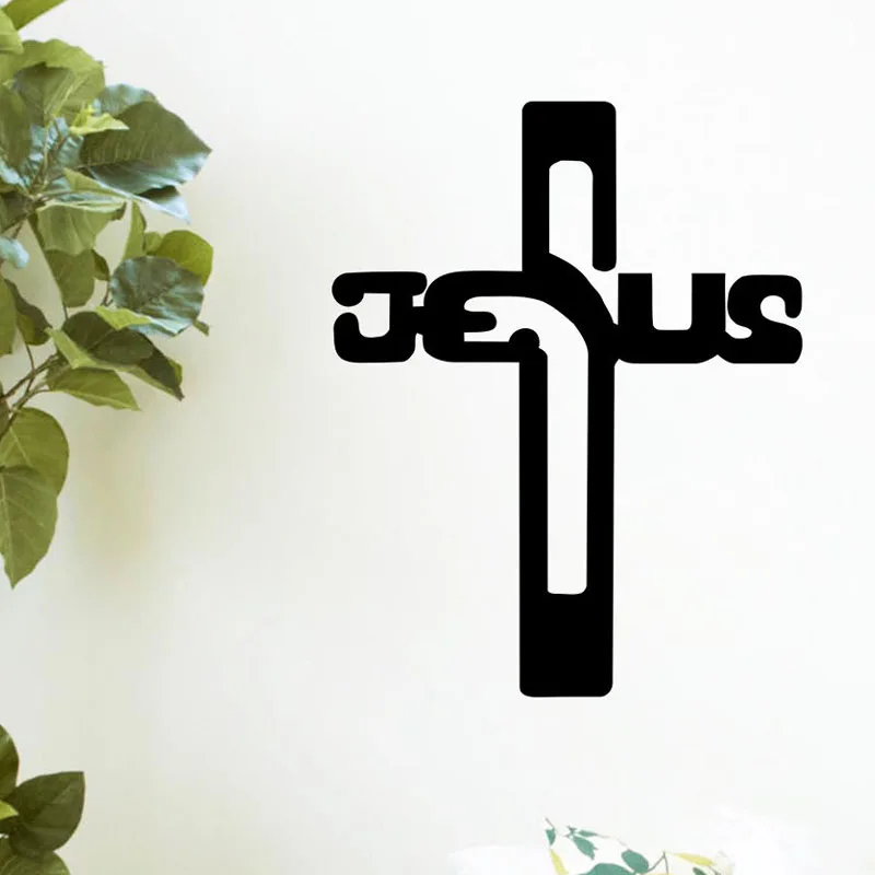 Believer Home Decor Christian Jesus Cross Wall Mural Living Room