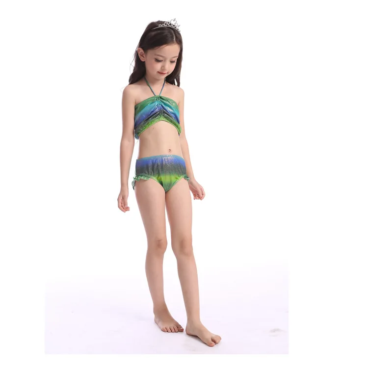 3 Pcs 3-12Y Lovely Baby Girls Children Mermaid Tail Princess Dress Split Swimsuit Costume Bikini Swimwear Bathing Suit Costume (11)