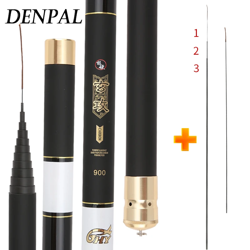 Longo de Alta Vara de Pesca Extra Carbono 8 m 9 m 10 m 11 m 12 m 13 m Poder Mão Pólo Rod Ultra Disco Super Leve Haste Telescópica Vara Dica Spare
