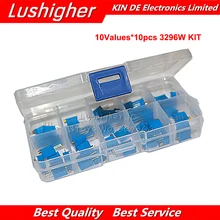 50 шт. 3296 Вт многооборотный Подстроечный резистор потенциометра Комплект Высокая Точность 3296 переменный резистор коробка электронный