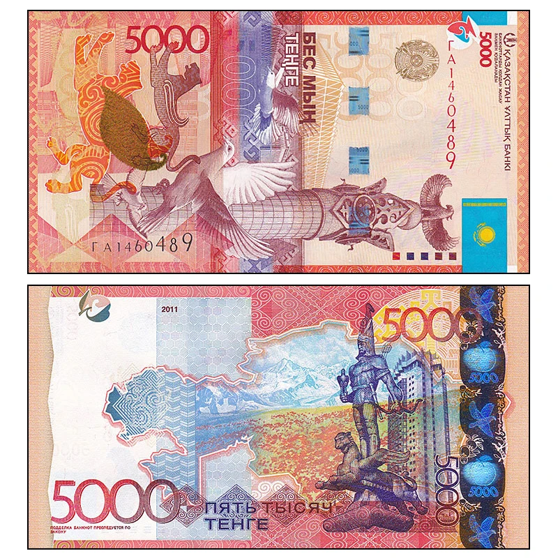 

Kazakhstan 5000 Tenge 2011 UNC original real banknote , world Asia collectables banknotes