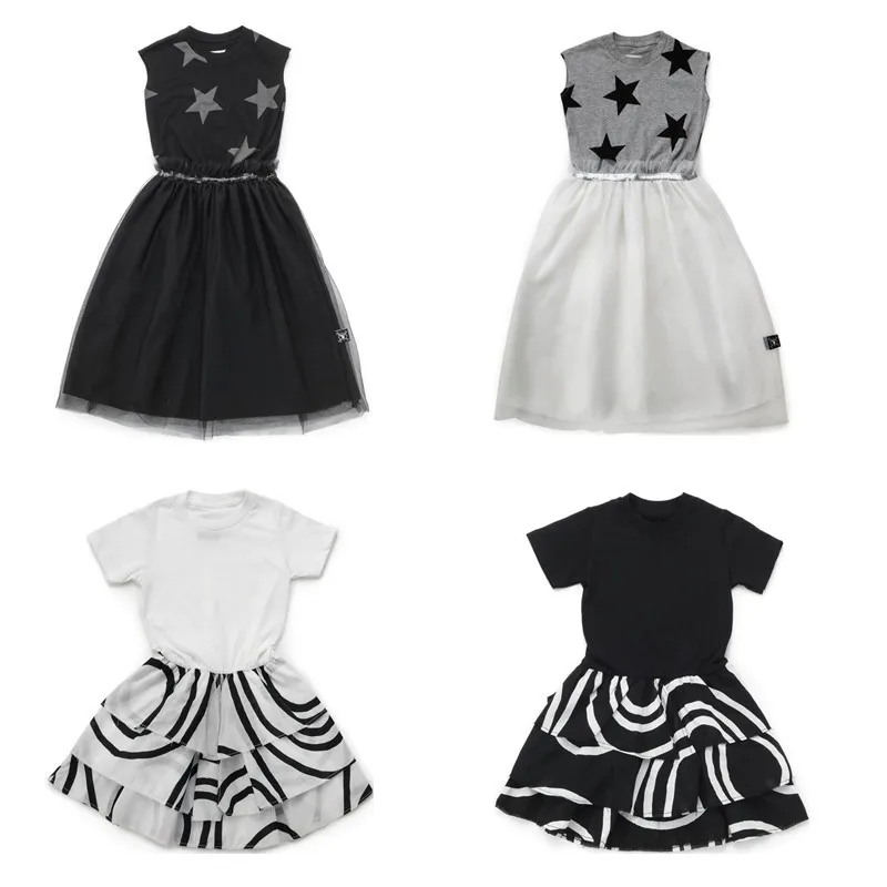 

2019 Girls Summer Dress 2019 Kids Clothing Star Tulle Princess Dress Baby Girl Clothes Children Layered Circle Dresses 1-9Y