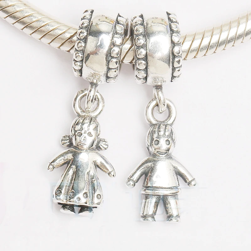 Prix pour Authentique 925 Perles En Argent Sterling Charme Garçon et Fille Perles Fit Femmes Bracelet et Bracelet Collier DIY Bijoux Prix pour Authentique 925 Perles En Argent Sterling Charme Garçon et Fille Perles Fit Femmes Bracelet et Bracelet Collier DIY Bijoux