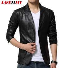 LONMMY M-6XL, замшевая кожаная куртка, Мужской Блейзер, jaqueta, тонкое повседневное пальто, мужские костюмы, casacos, мужские кожаные куртки и пальто, новинка