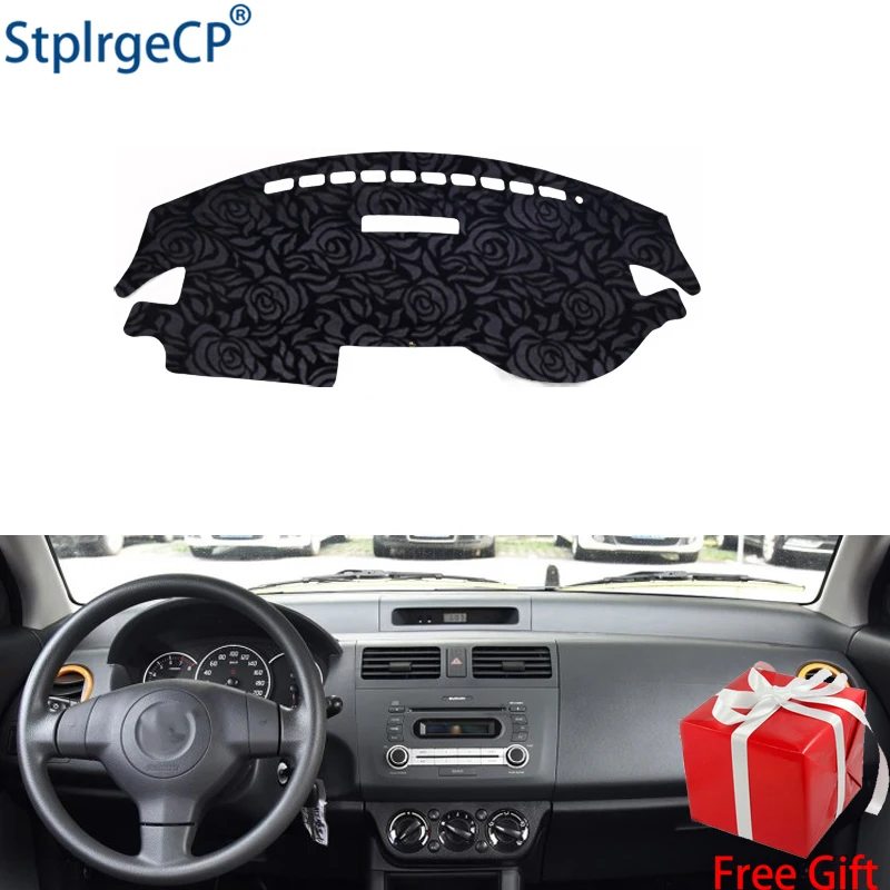 

Latest Rose Pattern Non-slip Car Dashboard Cover Dash Mat Pad DashMat ANti-UV Car Sticker for SUZUKI Swift 2005-2016 Car Styling