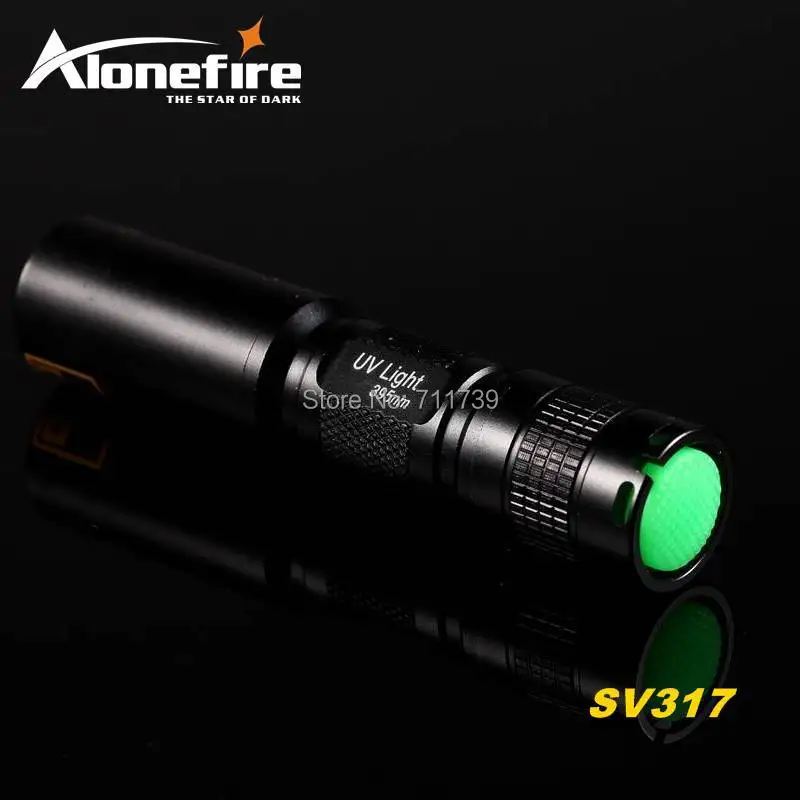 ALONEFIRE SV317 395nm УФ-ультрафиолетового вспышки света кошка, собака животных мочи деньги гостиничный детектор лампа УФ светодиодный фонарь