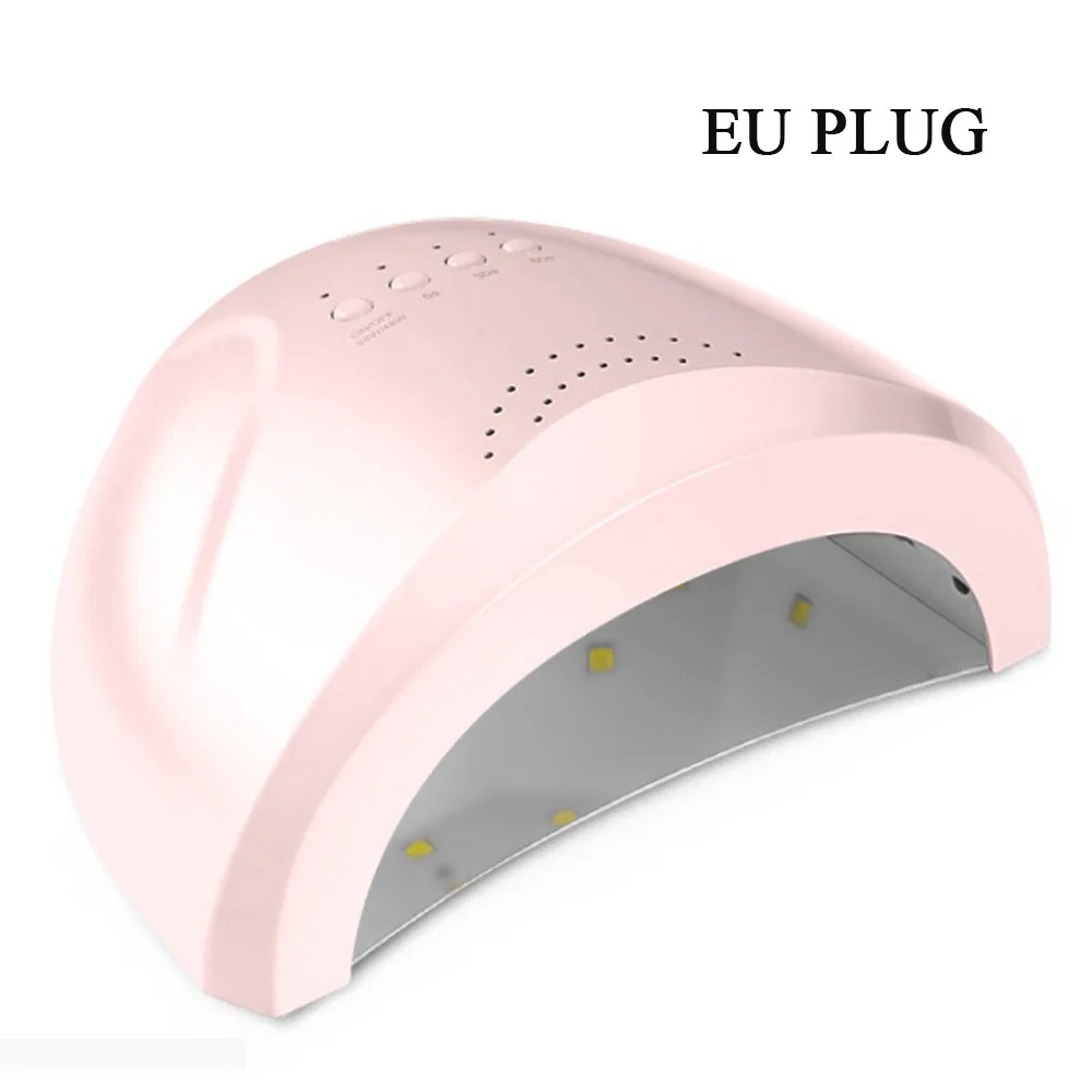 Pink-EU 48 Вт Sunone Сушилка для ногтей светодиодный светильник индукционный светильник ing отверждающий гель Профессиональный Маникюр Сушилка для ногтевой фототерапии светильник машина - Цвет: Pink-EU