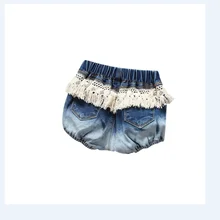 Летняя мода Дети Кружево мальчик девочка Короткие джинсы джинсовая сладкий Брюки для девочек laciness Шорты для женщин детские штаны Низ