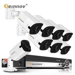 Einnov 8CH CCTV Системы 1080 P IP Камера видеонаблюдение POE 2MP охранных Камера Системы P2P HDD ИК свет Водонепроницаемый Danala