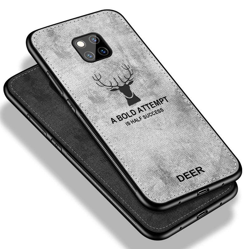 Матовая ткань олень силиконовый чехол для телефона Huawei Mate 30 Pro 20 Lite 10 9 задняя