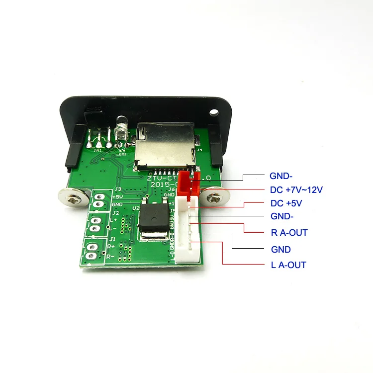 5V Mini MP3 Player Module with USB TF MP3 WAV IR Lossless 7-12V Decoding Board