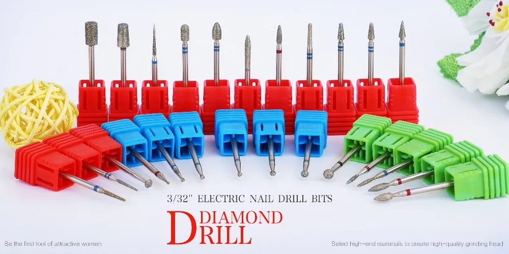 Ротационные сверла для педикюра, электроинструмент, твердосплавные сверла для ногтей, алмазные сверла для удаления кутикулы и маникюра