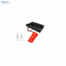 50Pcs 6xAA Battery Case Holder Socket Wire Junction Boxes With 15cm Wires, JST 2.54 Male Header and Crimps