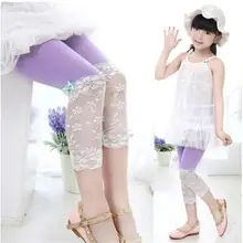 Хлопковые леггинсы ярких цветов для девочек детские штаны на весну и осень кружевные леггинсы с бабочками для девочек