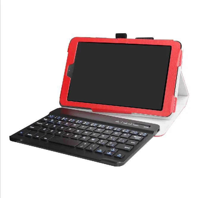 Съемная клавиатура Bluetooth чехол для планшета 7," Verizon ASUS ZenPad Z8s ZT582KL( выпуска) портативный складной чехол-подставка - Цвет: Red