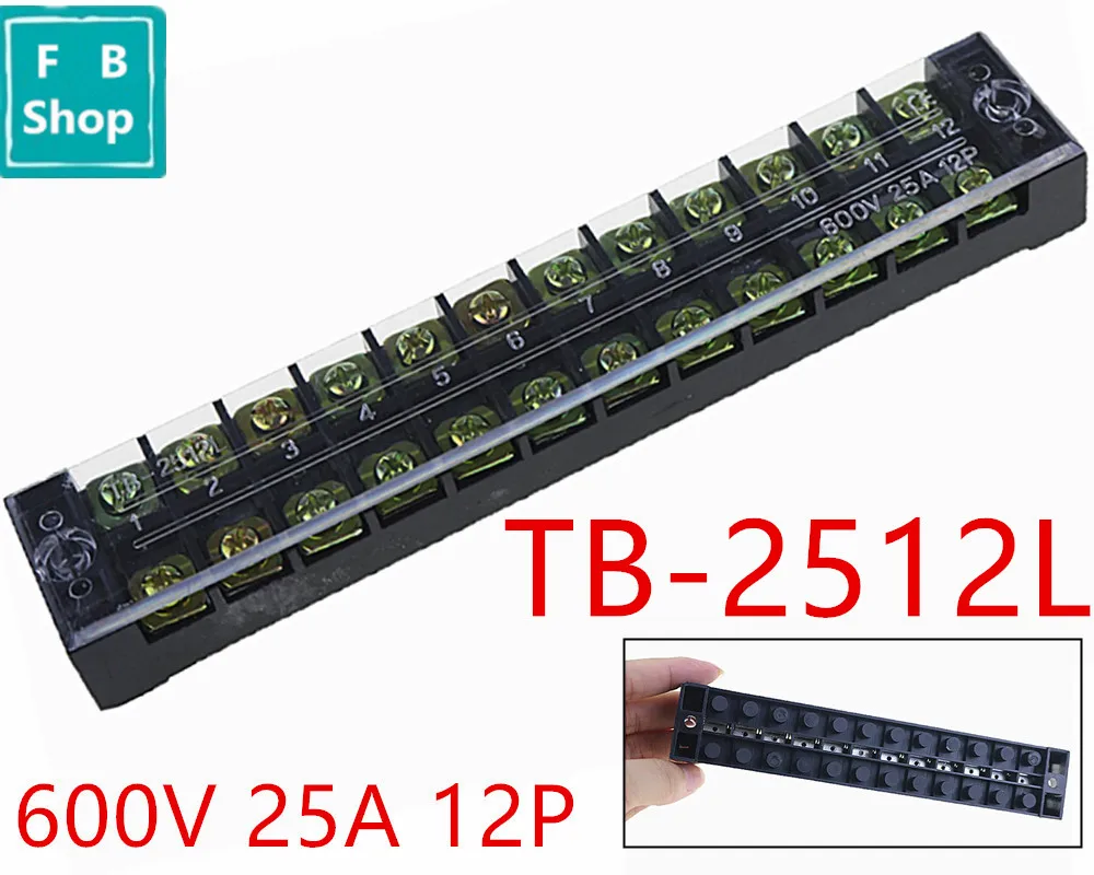 Connection terminal. Терминал клеммный TB-2512 до 2,5 мм2 25a. TB-2512l. Клемма соединительная 4 позиционная. Клеммный блок черного цвета.