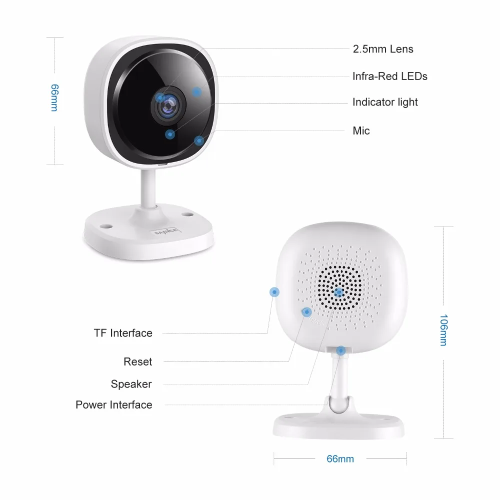 IP камера SANNCE 180 градусов HD 1080P ИК ночное видение|Камеры видеонаблюдения| |