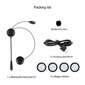 

New Motorcycle Helmet Bluetooth Headset Helmet with E1 Wireless Motorcycle Headphones Intercom Headset Bluetooth 4.1 Handsfree