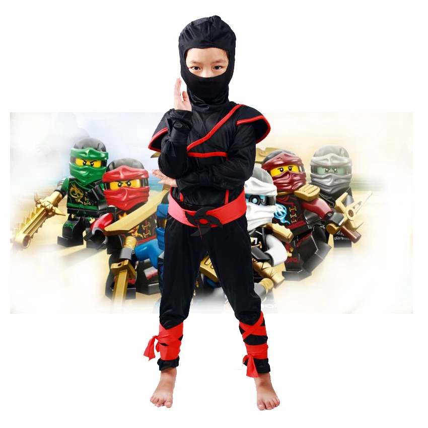 Комплекты одежды для мальчиков Ninjago, костюмы для косплея, комплект детской одежды, Рождественский костюм на Хэллоуин, вечерние костюмы