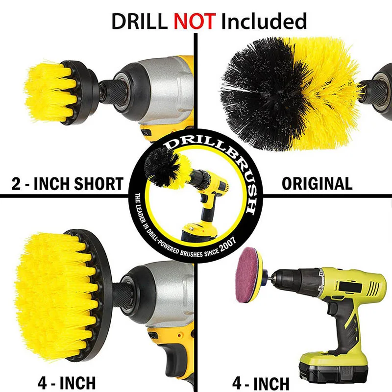 10Pcs/Set Tile Grout Power Scrubber Cleaning Drill Brush Kit Scrub Tub Cleaner Tools TT-best | Инструменты