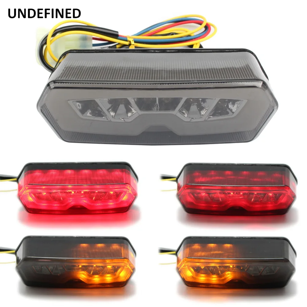 Gray Motorcycle LED Tail Brake Stop Turn Signals Light For Honda Grom
