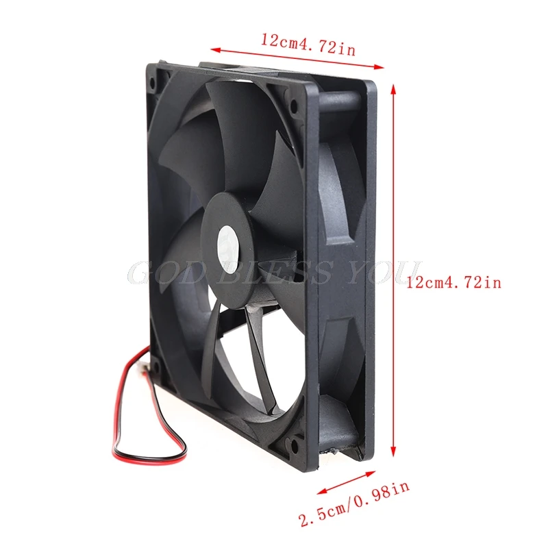 High Speed 12cm Computer 120mm 5 inches 12V 2Pin 0.5A 120x120x25mm DC Cooling Cooler Fan Case System Hydraulic Cooling Fan