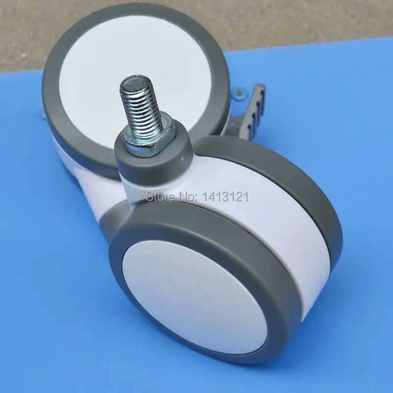 76mm furniture caster Medical Full plastic screw without brake