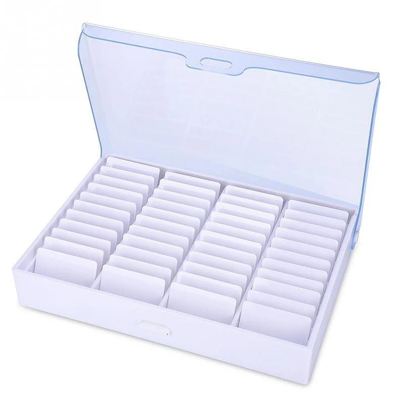 Коробка для хранения инструментов для маникюра, пустые прозрачные стразы для украшения ногтей, контейнер для косметики, органайзер, коробка для хранения