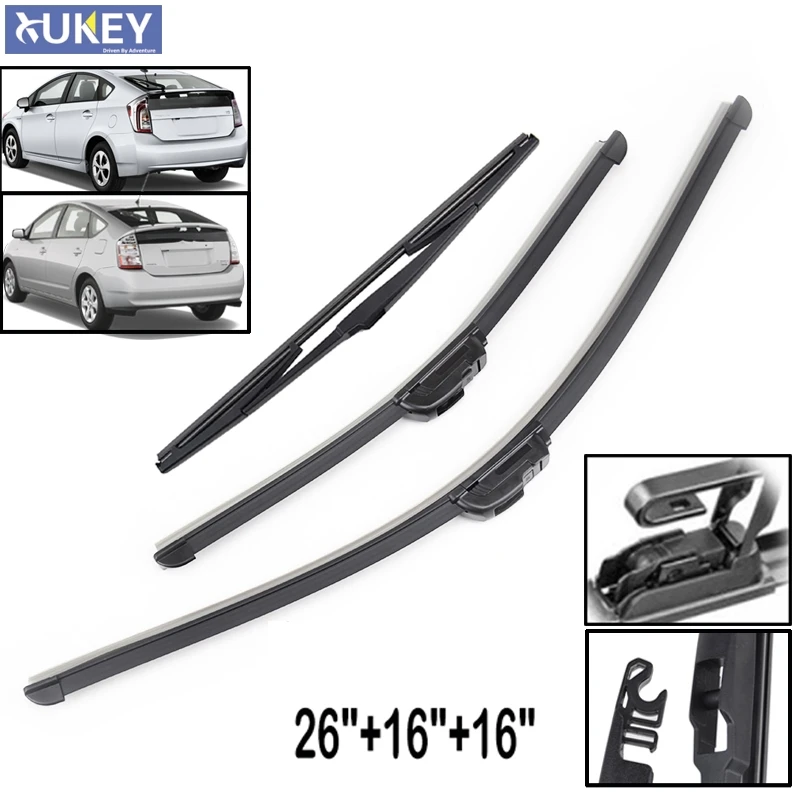 Комплект щёток стеклоочистителя Xukey для Toyota Prius 2015 2014 2013 2012 2011 2010 2009 2008 2007 2006 2005 2004 |