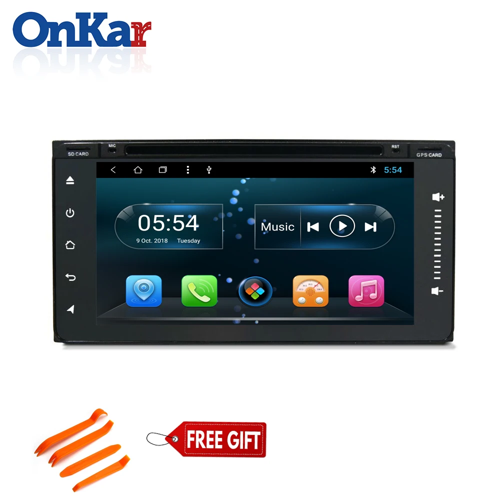 Евсюков 6 95 дюймов Автомобильный gps радио для Toyota Prado Fortuner Yaris Rav4 с DVD CD плеер Android 8 1