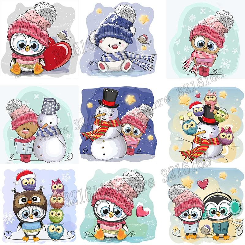 

Volledige vierkante / ronde diamant 5D DIY Diamond Painting Cartoon penguin Diamond geborduurd Diamond Mosaic Home Decor SSC133