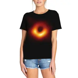 ZADORIN черная дыра печатная летняя футболка женская Вселенная Эйнштейн теория крутая черная футболка плюс размер футболка femme Топы